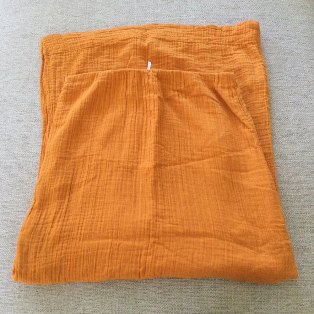Free People women’s orange maxi strapless dress size XS